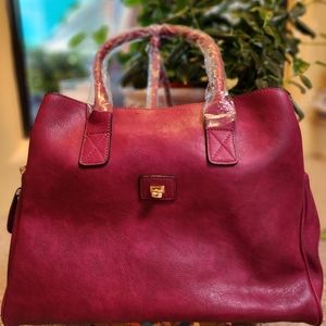 Lauren Conrad plum satchel handbag
